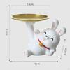 Statue with Tray Animal Sculpture Jewelry Display Holder for Bar Decor