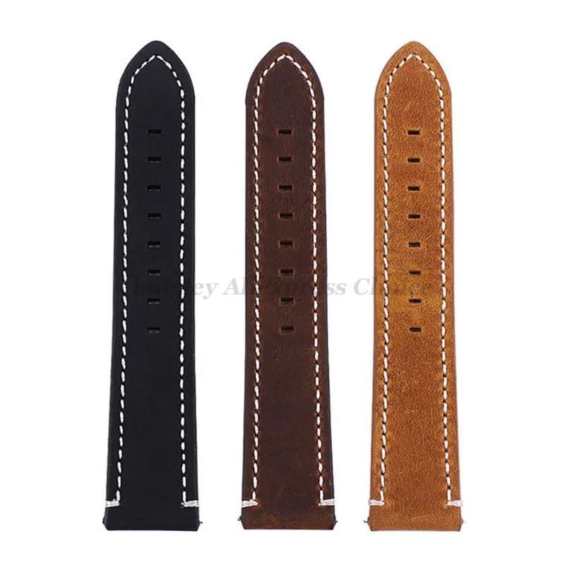 Watchband Geniune High-end Retro Calf Leather Watchbands 18/19mm 20mm 21mm 22mm 24mm Watch Strap For Samsung Watch Strap For Huawei Watch