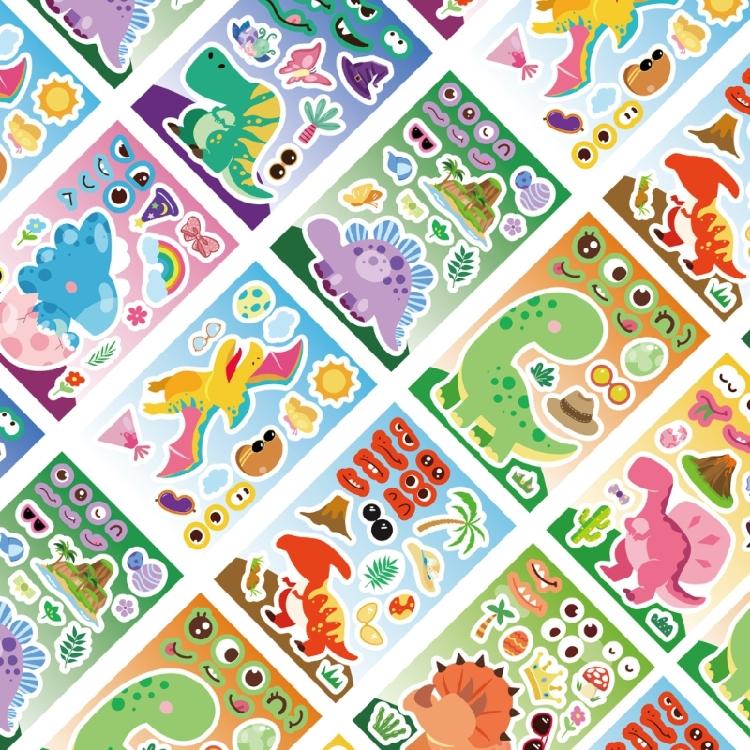 Reusable Dinosaur Sticker Bundle With 8 Designs For Crafting Educational Game And Journals