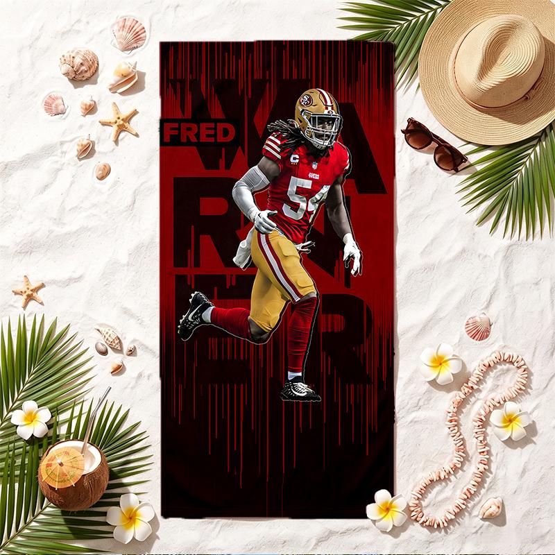 San Francisco 49ers Soft Beach Towel Stylish Beach Pool Towel for Summer Seaside Vacation Travel