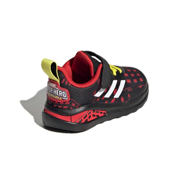 MARVEL X Adidas Adventures Fortarun Abrasion Resistant Low Top Sports Casual Shoes Black Red Infant And Toddler H68114