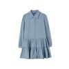 Rap Shirt-Style Tiered Mini Dress Aq3Wo864