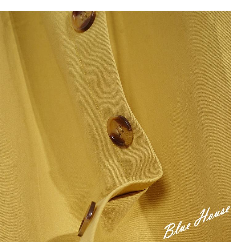 Literary High-Waist Buttoned A-Line Midi Skirt