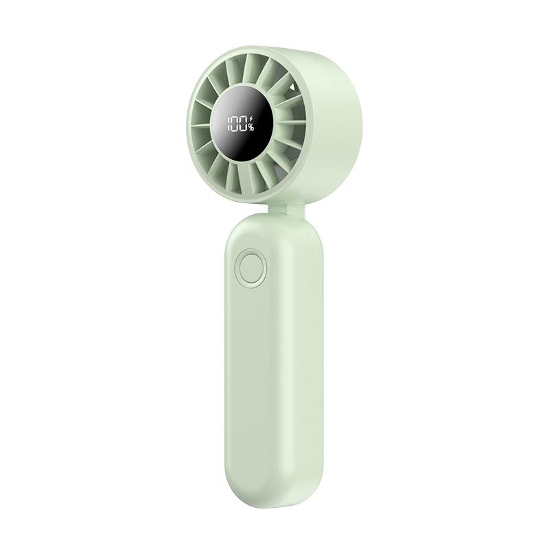 Portable USB Rechargeable Desktop & Handheld High-Speed Mini Fan with Digital Display