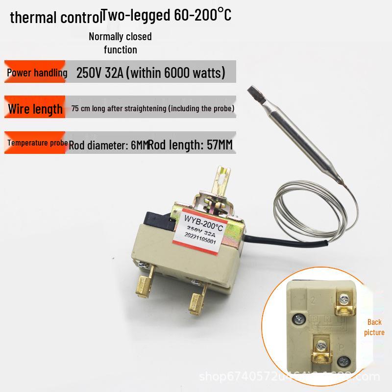 Adjustable Temperature Control Switch for Fryer, Oven, Kettle, Griddle & BBQ Thermostat