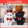 Plush Cat Keychain With Bowtie Cute Cartoon Animal Gift For Kids And Teens