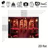 2D Red Rose Door Romantic Backdrop Valentine's Day Couple Photoshoot Background
