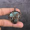 Larimar Handmade Copper Wire Wrap Jewelry Pendant 2.05" U4j06
