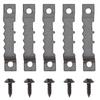 100Pcs Sawtooth Picture Hangers 200Pcs Screws 2Hole Paintings Photos Hanging Hooks Kit Black