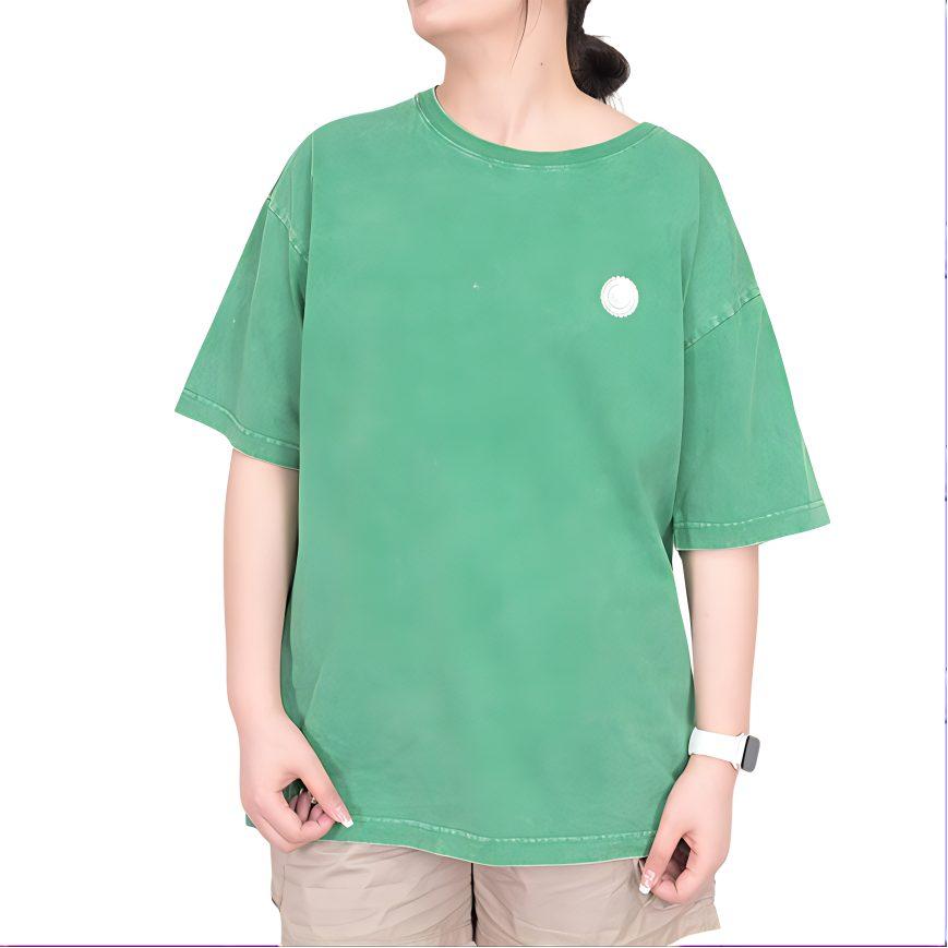 Converse T Shirts Unisex Green Crew Neck Moderate Straight Fit 10027227-A03