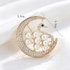 New French Style Elegant And Luxurious Cubic Zirconia Swan Brooches For Women Suit Sweater Fashion Simple Accessories Pins