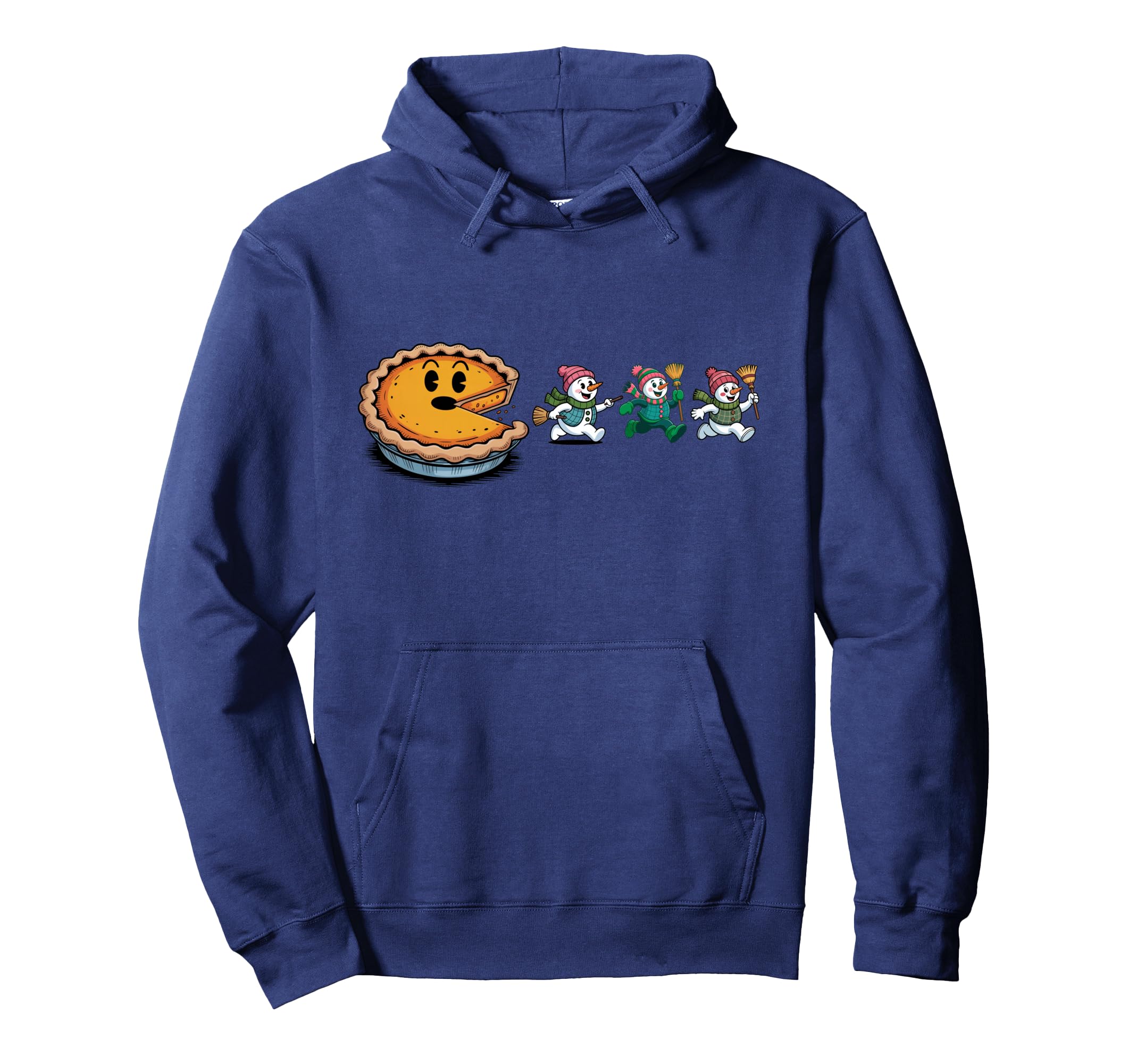 

Funny Thanksgiving Pie Chase Pack Pie Snowman Holiday Hoodie - vs. чёрный