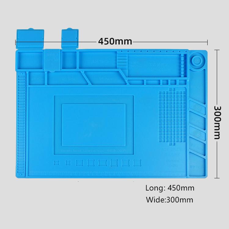 High Temperature Resistant Computer Mobile Phone Repair Work Mat Iron Proof Silicone Mat with Magnetic