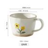 Retro Ceramic Mug Hand Painted Flower Pattern Coffee Mug Household Water Cup Tea Cup Office Milk Tea Cups Beverage Cups