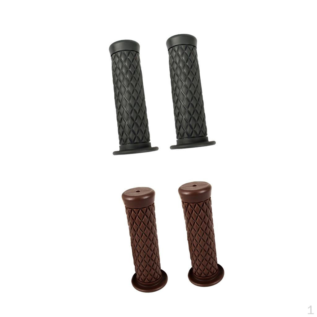 

2 пары мотоциклетных 7/8 дюймовых (22 мм) ручек руля темно-серые и коричневые