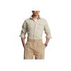 Polo Ralph Lauren Solid Color Single-Breasted Loose Casual Long Sleeve Shirt Men shirts Khaki 710907358-003