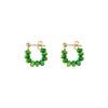 Mori Small Fresh Green Shell Handmade Silver-plated Needle Earrings Femininity Elegant New Earrings