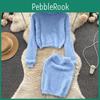 Knit Autumn Sweet Women Mohair Sweater Suit O Neck Long Sleeve Pullover Topshigh Waist Bodycon Pencil Skirt Lady Solid Two Piece Set
