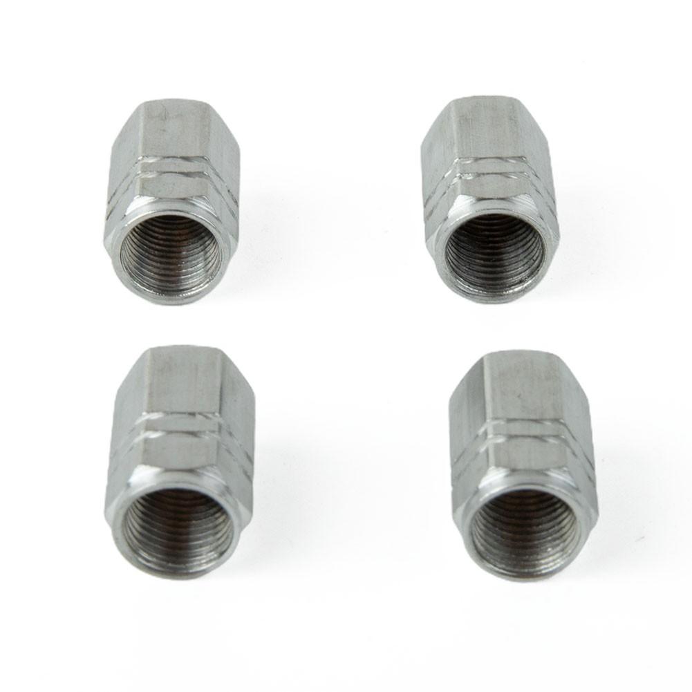 4pcs Tire Valve Black Aluminum Rims Stem Tyre Cover