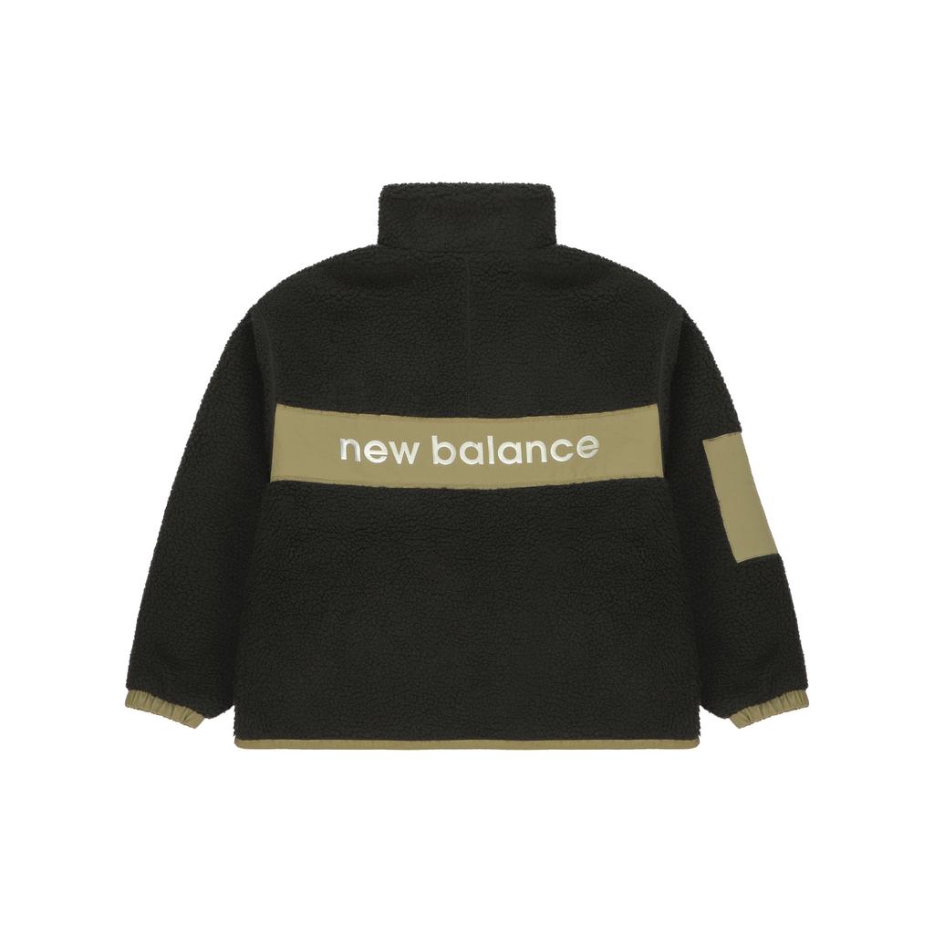 (WMNS) New Balance Splicing Retro Stand Collar Knit lamb's wool Short Jacket Black Women's AWJ13326-BK