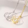 10-12mm Round Pearls Pendant Cage DIY Necklace Charm Holder Empty Support Tray