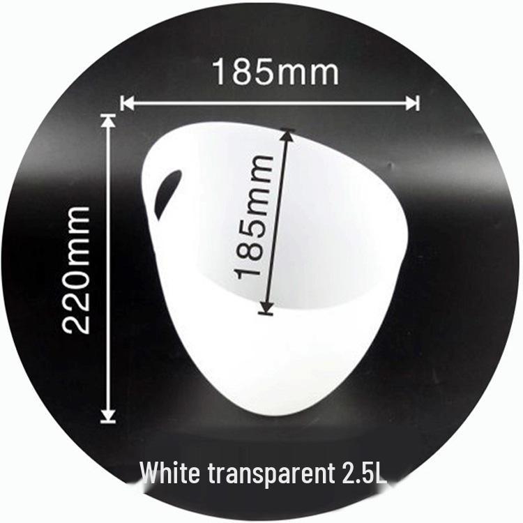 Yuanbao Transparent Plastic Ice Bucket for Wine, Beer, and Champagne - Handheld with Ears