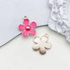 1pcs Rose Red Oil Drop Pendant Through The Alloy Earrings Diy Handmade Homemade Accessories Materials Multiple Styles