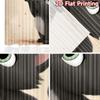 2D flat printing 2pcs Window Curtains Cute black kitten butterfly Digital Printed Polyester Drapes Party Decorations Perfect for