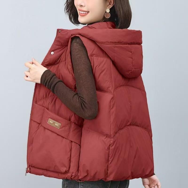 Down Vest Women Wear Autumn and Winter New White Duck Down Thickened Middle-aged Vest Vest Vest Jacket