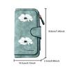 Hand painted floral long zipper wallet large capacity card holder unisex clutch bag stylish zippered coin purse suitable for daily use perfect gift