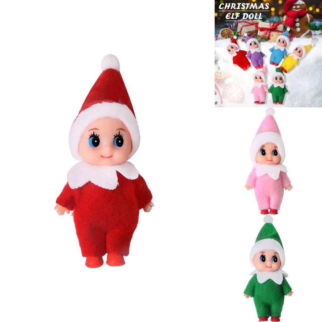 2.9in Christmas Elf Doll Ornament Lovely Kids Gift Toy Decor