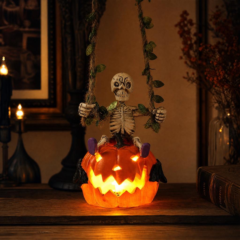 Glowing Halloween Pumpkin Decoration with Light for Party Decor