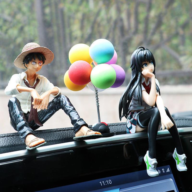 Dekoracja samochodu Cartoon Anime Luffy Yukino Figurki Ozdoby Auto Air Outlet