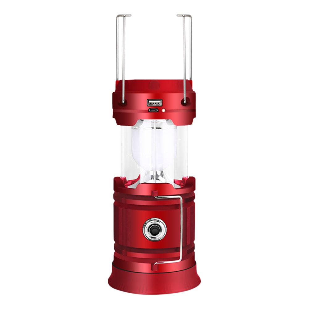 LED Camping Emergency Lamp Solar Powered 350lm Tent Lights for Outdoor Hiking