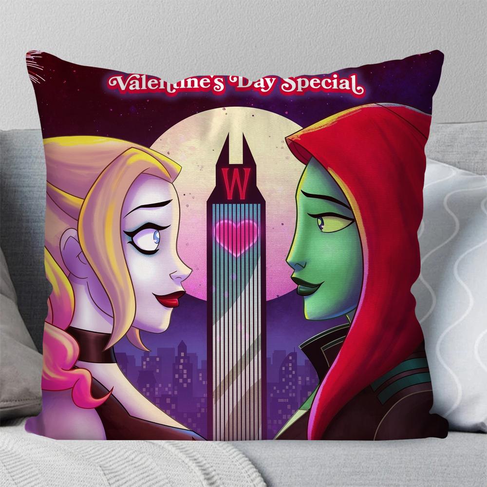 BEAST KINGDOM Harley Tv Quinn Pillow Case Square Pillow Bedroom Sofa Leisure ComfortCushionCar Living Room Home Decoration 40X40