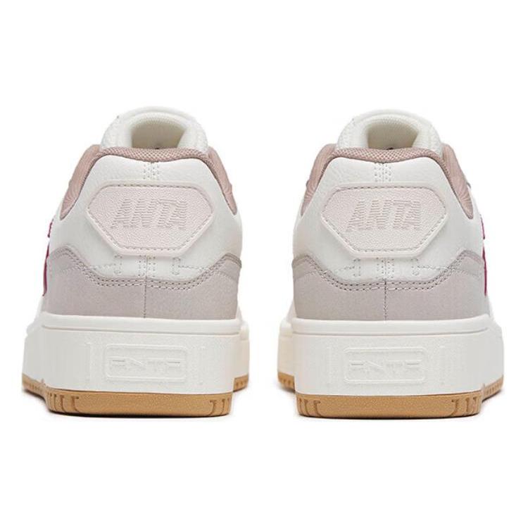 New Anta 982GZ Anti Slip And Wear Resistant Breathable Low Top Skateboard Shoes Men's White Gray Red 112318063-3