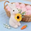 Bunny Ornament Easter Decoration with Artificial Moss Resin Core Waterproof UV-Resistant Outdoor Spring Centerpiece Decor