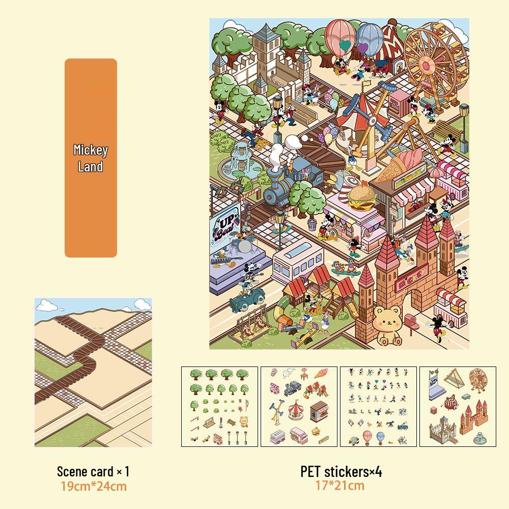 Micro Ink 3D Cartoon Decompression Stickers for DIY Miniature Scene Journals