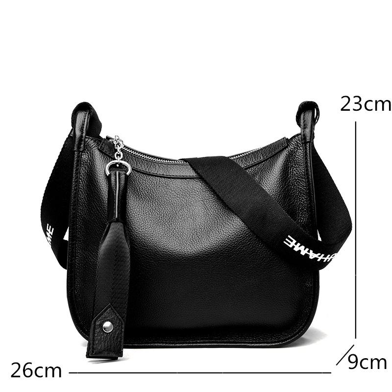 High QualityCow Leather Shoulder Crossbody Bag for Women  Large Capacity Genuine Leather Handbag Luxury Female Messenger Sac