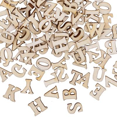100Pcs Random Mixed Wooden Letters Alphabet English Number Digtal DIY Scrapbooking Arts Crafts Wedding Embellishments Decoration