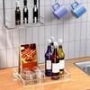 Clear Serving Tray 2 Pieces Clear Leakproof Decorative Acrylic Tray Display Organizer For Food Snack Dessert Coffee Table