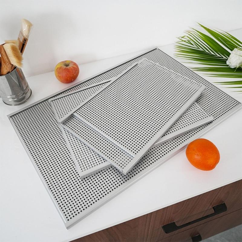 Perforated Pastry Baking Tray, Anodized Aluminum Base with Openings That Let Hot Air Move Around Laminated Pastry