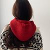 New Year's Red Hat Scarf  One Piece Women's Winter Korean Style Warm Knitted Woolen Hat  Ear Protecting Balacrafa