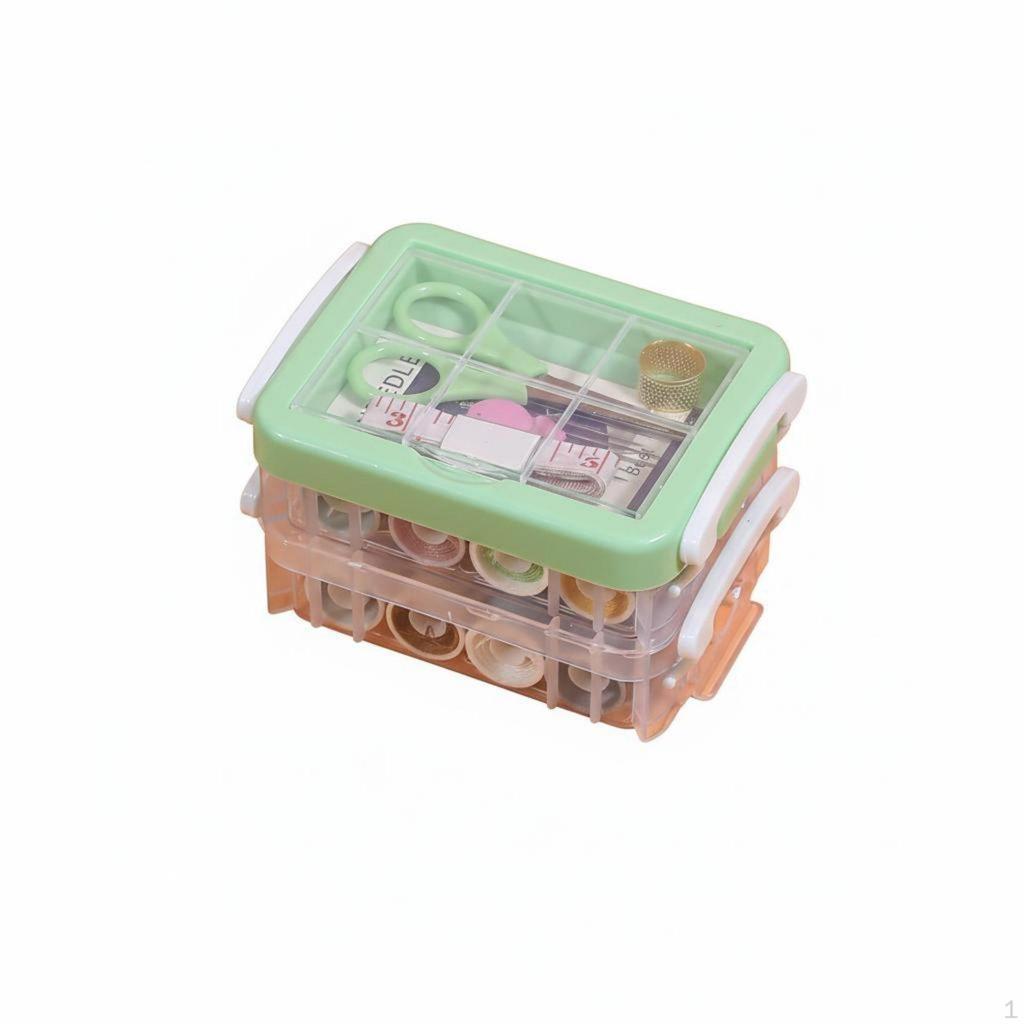 30 Pieces Portable Sewing Kit Large Capacity Stitching Tool and Thread Arranged ThreeCompartment