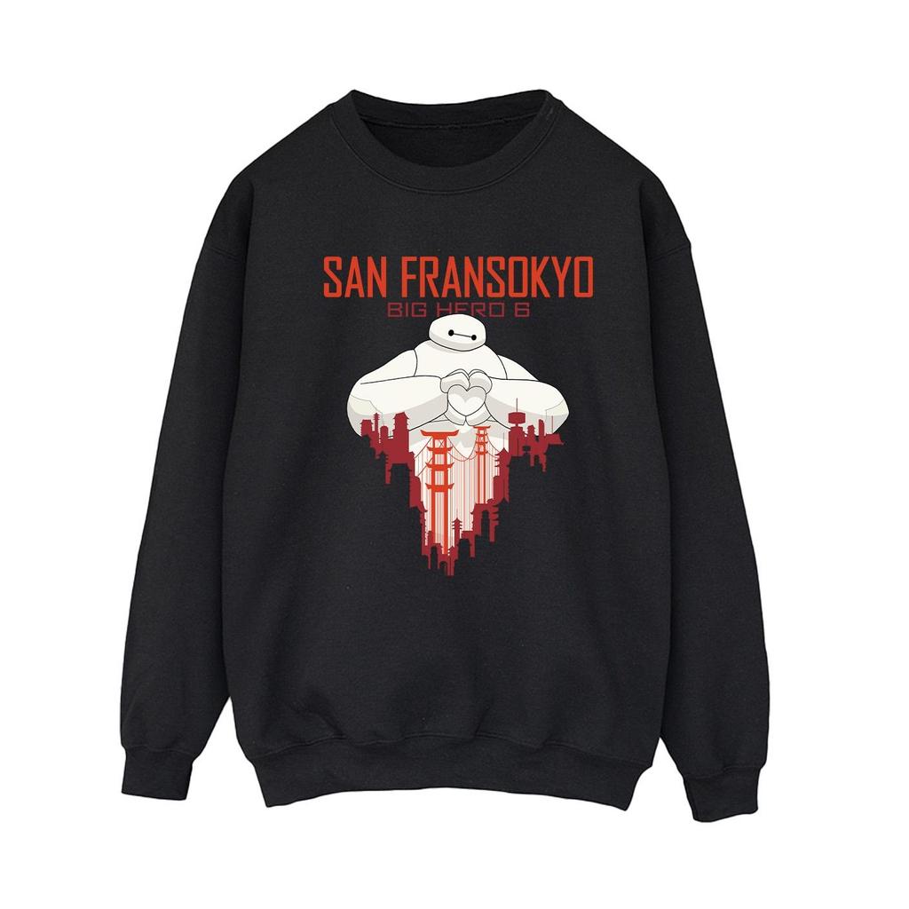 Disney Womens/Ladies Big Hero 6 Baymax San Fransokyo Heart Sweatshirt