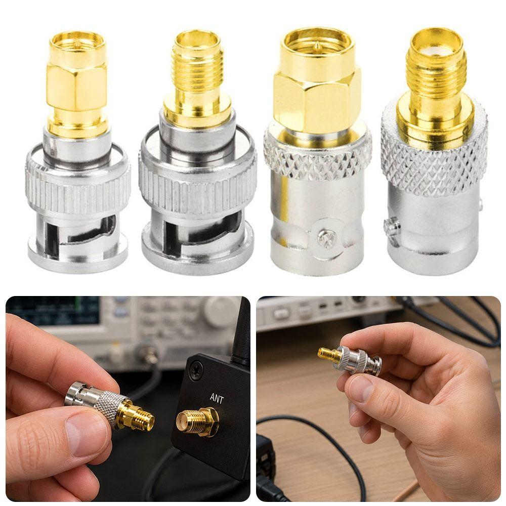 Male to Female BNC Male Adapter Metal SMA Female Adapter Coaxial Cable Accessories