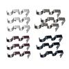 Set of Double Curtain Rod Brackets Adjustable Metal Holder Wall Mount for Window Treatment