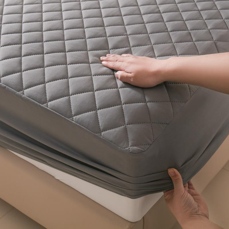 Waterproof Mattress Protector Cover Bed Fitted Sheet Single/Double/135/150/160 Muti Size Gray/White/Blue/Red No Pillowcases