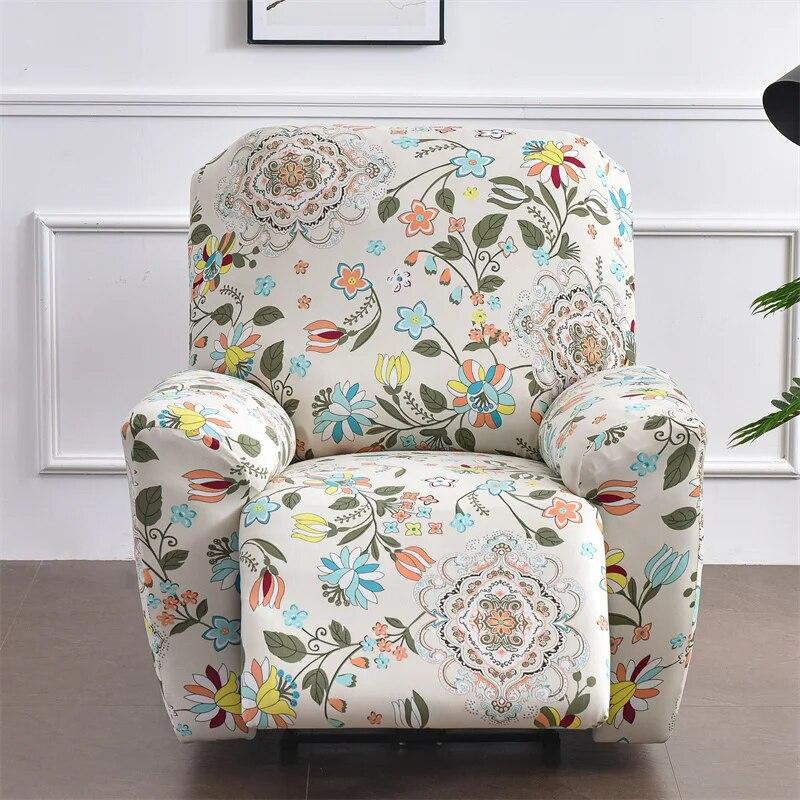 Nordic Flowers Recliner Sofa Covers Lazy Boy Elastic Sofa Protector Slipcover Relax Armchair Cover Lounge Home Pets Anti-Scratch