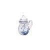 15PCS Mini Tea Set Model/Children's Day Gift/Miniature Tea Cup and Teapot Accessories/Ceramic Ornaments/Blue and White Porcelain